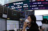 U.S. stocks slip off record highs as oil surges on Hormuz reopening uncertainty